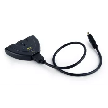 Hub διασύνδεσης HDMI Gembird DSW-HDMI-35 — 3 θύρες, HDMI, καλώδιο 0,5 m, μαύρο