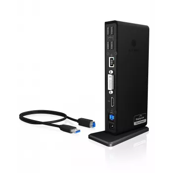 ICY BOX IB-DK2241AC Ενσύρματο USB 3.2 Gen 1 (3.1 Gen 1) Type-A μαύρο