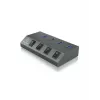 ICY BOX IB-HUB1405 USB 3.2 Gen 1 (3.1 Gen 1) Type-B 5000 Mbit/s ανθρακί