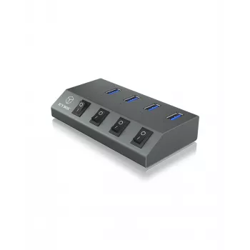 ICY BOX IB-HUB1405 USB 3.2 Gen 1 (3.1 Gen 1) Type-B 5000 Mbit/s ανθρακί