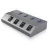 ICY BOX IB-HUB1405 USB 3.2 Gen 1 (3.1 Gen 1) Type-B 5000 Mbit/s ανθρακί
