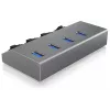ICY BOX IB-HUB1405 USB 3.2 Gen 1 (3.1 Gen 1) Type-B 5000 Mbit/s ανθρακί