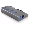 ICY BOX IB-HUB1405 USB 3.2 Gen 1 (3.1 Gen 1) Type-B 5000 Mbit/s ανθρακί