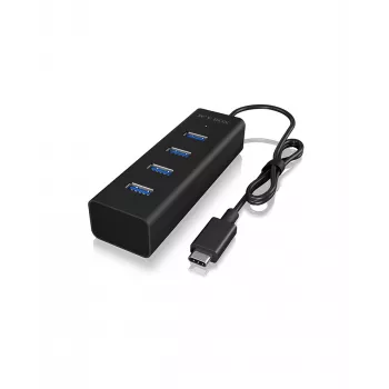 ICY BOX IB-HUB1409-C3 USB 3.2 Gen 1 (3.1 Gen 1) Type-C 5000 Mbit/s μαύρο