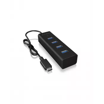 ICY BOX IB-HUB1409-C3 USB 3.2 Gen 1 (3.1 Gen 1) Type-C 5000 Mbit/s μαύρο