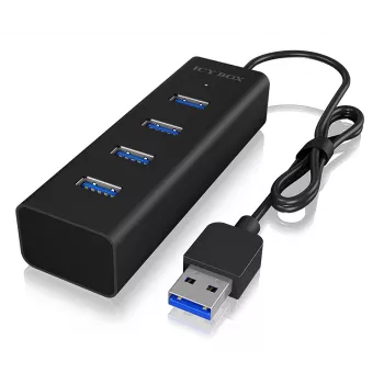 ICY BOX IB-HUB1409-U3 USB 3.2 Gen 1 (3.1 Gen 1) Type-A 5000 Mbit/s μαύρο