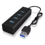ICY BOX IB-HUB1409-U3 USB 3.2 Gen 1 (3.1 Gen 1) Type-A 5000 Mbit/s μαύρο