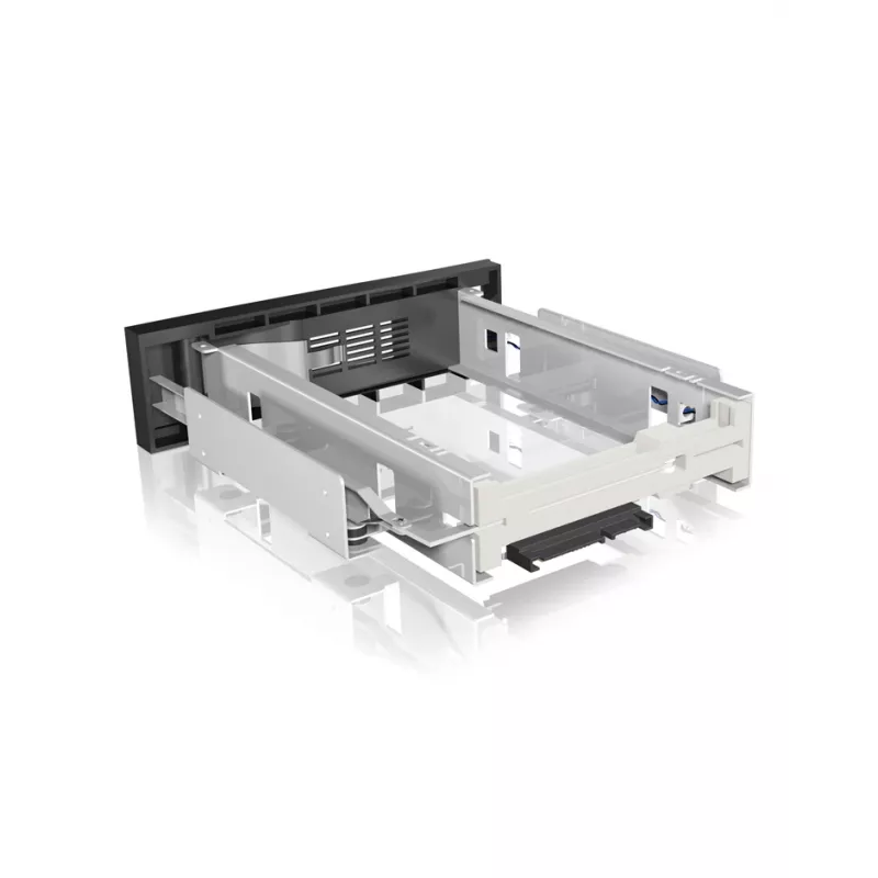 ICY BOX IB-168SK-B αποσπώμενη θήκη χωρίς δίσκο μεταφοράς για σκληρό δίσκο SATA 3,5″ σε θέση 5,25″ (13,3 cm), με κλειδαριά, μαύρη