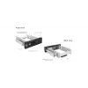 ICY BOX IB-168SK-B αποσπώμενη θήκη χωρίς δίσκο μεταφοράς για σκληρό δίσκο SATA 3,5″ σε θέση 5,25″ (13,3 cm), με κλειδαριά, μαύρη