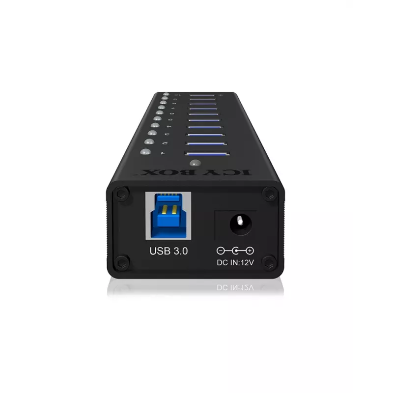 ICY BOX IB-AC6110 USB 3.2 Gen 1 (3.1 Gen 1) Type-B 5000 Mbit/s μαύρο