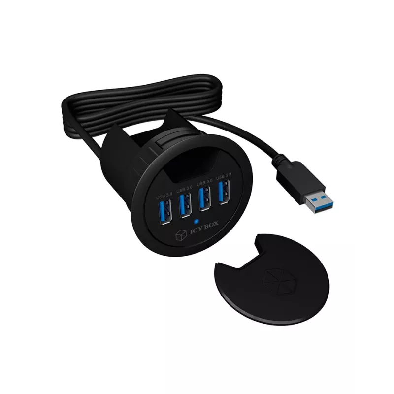 ICY BOX IB-HUB1403 USB 3.2 Gen 1 (3.1 Gen 1) Type-A 5000 Mbit/s μαύρο