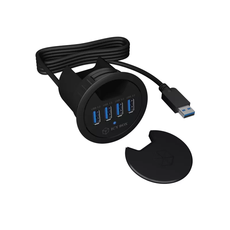 ICY BOX IB-HUB1403 USB 3.2 Gen 1 (3.1 Gen 1) Type-A 5000 Mbit/s μαύρο
