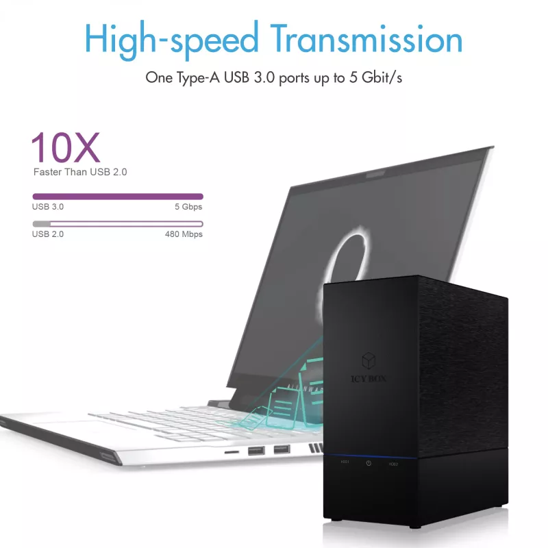 ICY BOX IB-RD3621U3 Θήκη HDD/SSD μαύρη 3,5 inch