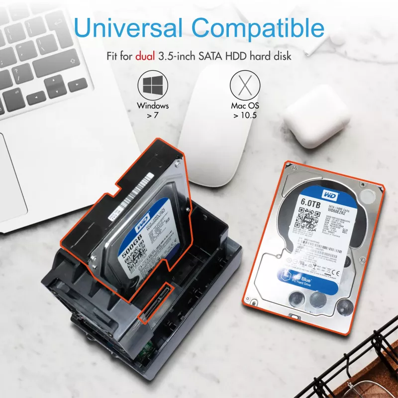 ICY BOX IB-RD3621U3 Θήκη HDD/SSD μαύρη 3,5 inch