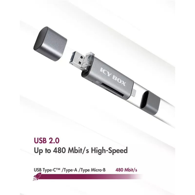 ICY BOX IB-CR200-C Αναγνώστης καρτών USB 2.0 μαύρος