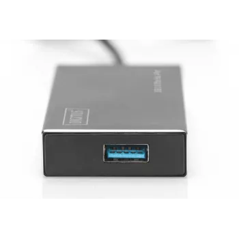 DIGITUS Hub USB 3.0, 4 θέσεων με τροφοδοτικό 5V/2A θήκη αλουμινίου