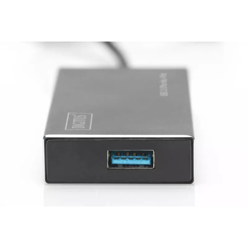 DIGITUS Hub USB 3.0, 4 θέσεων με τροφοδοτικό 5V/2A θήκη αλουμινίου