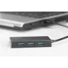 DIGITUS Hub USB 3.0, 4 θέσεων με τροφοδοτικό 5V/2A θήκη αλουμινίου