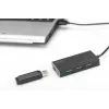 DIGITUS Hub USB 3.0, 4 θέσεων με τροφοδοτικό 5V/2A θήκη αλουμινίου