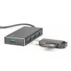 DIGITUS Hub USB 3.0, 4 θέσεων με τροφοδοτικό 5V/2A θήκη αλουμινίου