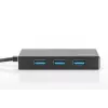 DIGITUS Hub USB 3.0, 4 θέσεων με τροφοδοτικό 5V/2A θήκη αλουμινίου