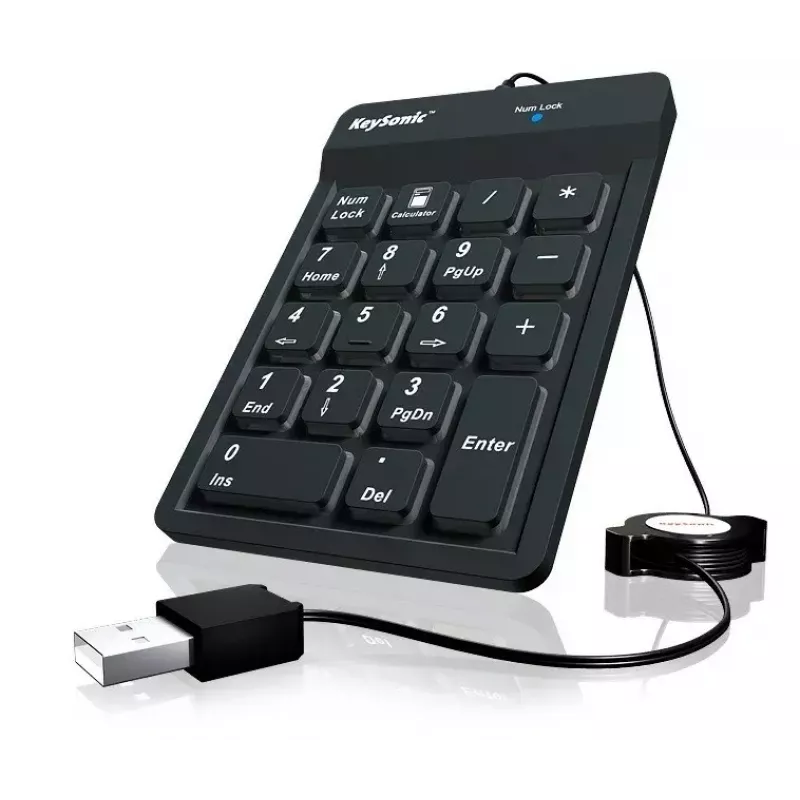 KeySonic ACK-118BK Αριθμητικό πληκτρολόγιο Καθολικό USB Μαύρο