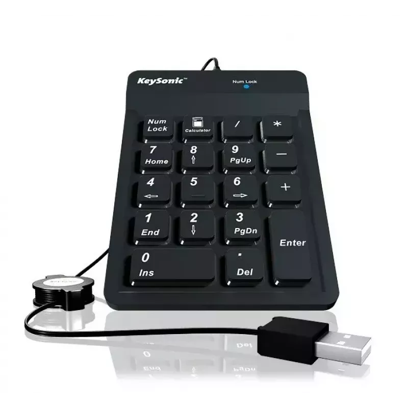 KeySonic ACK-118BK Αριθμητικό πληκτρολόγιο Καθολικό USB Μαύρο