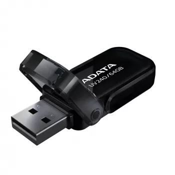 USB Stick ADATA USB Type-A 2.0 64 GB UV240, μαύρο, σχεδιασμός με καπάκι