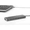 DIGITUS Hub USB 3.0, 7 θυρών με τροφοδοτικό 5V/3,5A, θήκη αλουμινίου
