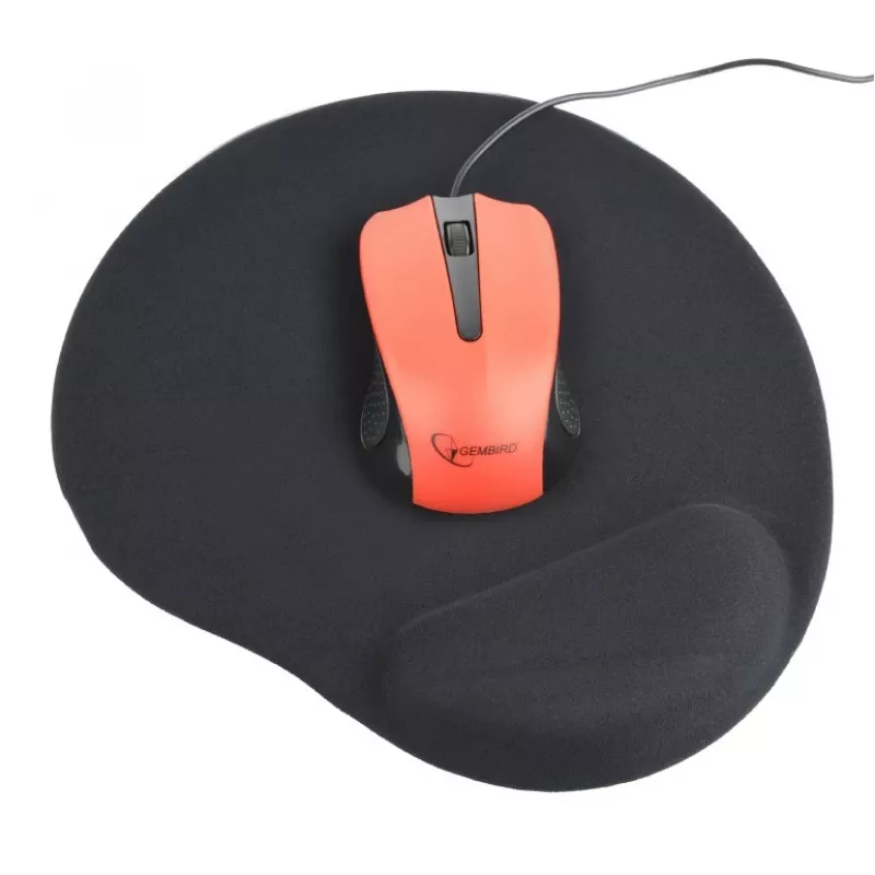 GEMBIRD Mousepad με υποστήριξη καρπού gel (240 x 220 mm) – Μαύρο