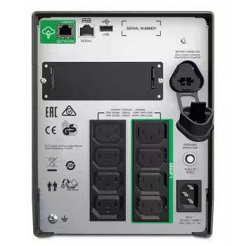 APC Smart-UPS SMT1500IC - 8x C13, USB, SmartConnect, 1500VA, Line-Interactive, 1,5 kVA, 1000 W, Ημιτονοειδής, 151 V, 302 V