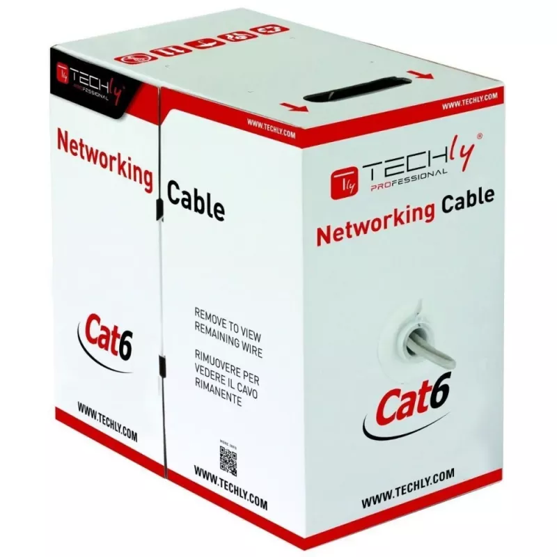 Καλώδιο δικτύου Techly ITP9-FLU-0305 Γκρι 305 m Cat6 U/UTP (UTP)