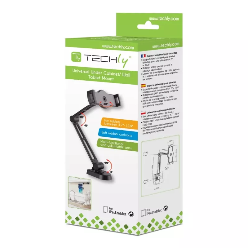 Βάση Techly ICA-TBL 2802 Παθητική βάση Tablet/UMPC Μαύρη