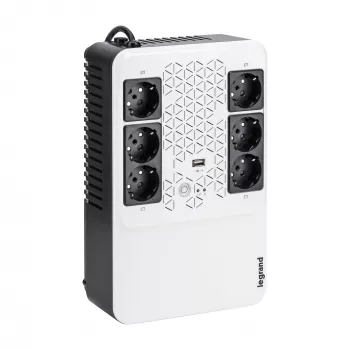 Legrand Keor Multiplug 800 AVR 310084 UPS line-interactive, 800 VA / 480 W, 6 πρίζες FR (4+2), USB, RJ-45