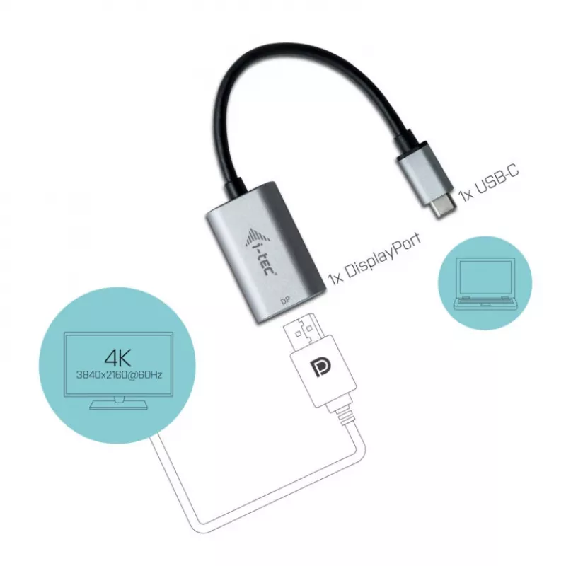 i-tec Metal Προσαρμογέας USB-C Display Port 4K/60Hz