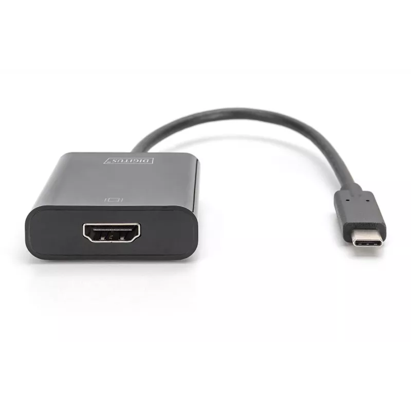 DIGITUS προσαρμογέας USB-C σε HDMI, 4K, 0,15 m, μαύρος