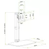 Techly ICA-LCD 260 βάση οθόνης / βάση 68,6 cm (27 ίντσες) γραφείο λευκό