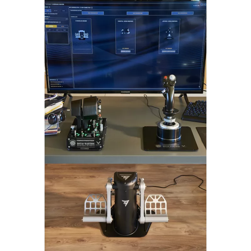 Thrustmaster TPR Rudder Μαύρο, Ασημί USB Flight Sim Αναλογικό PC
