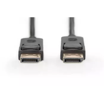 DIGITUS καλώδιο σύνδεσης DisplayPort, DP M/M, 2m με κλείδωμα, DP, 1.1a συμβατό μαύρο