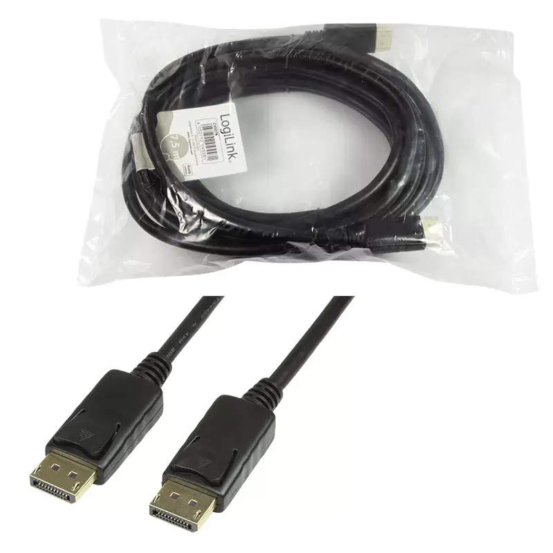 Καλώδιο DisplayPort LogiLink CV0076 7,5 m μαύρο