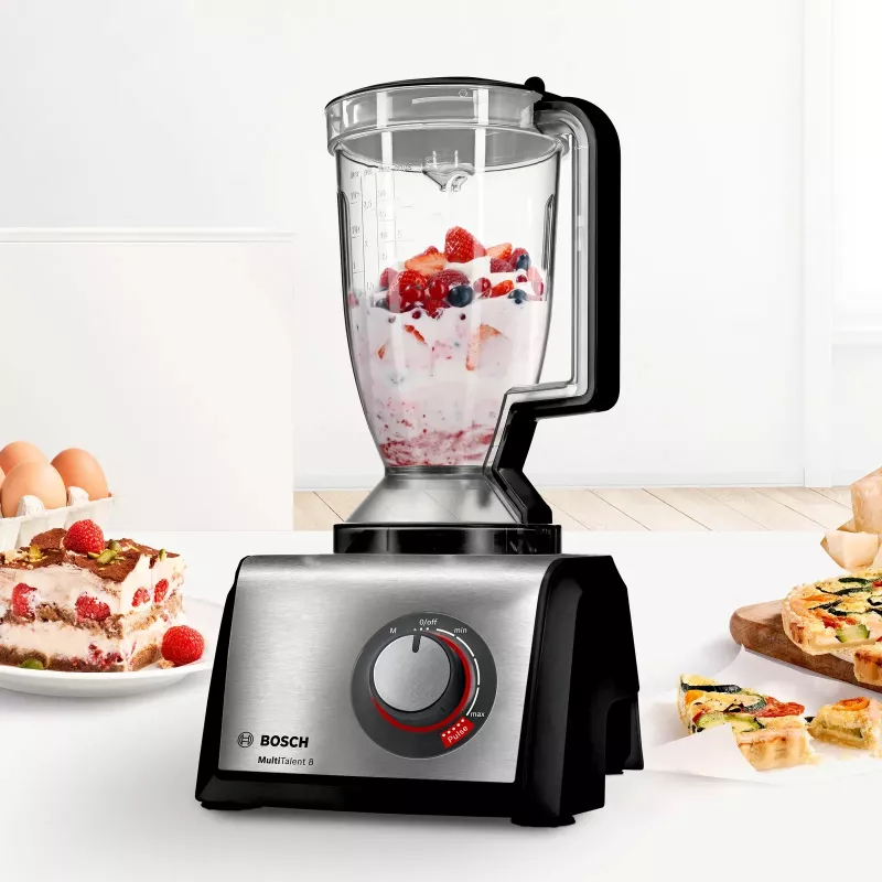 Bosch MC812M865 Επεξεργαστής τροφίμων 1250 W 3,9 L Μαύρο, Ανοξείδωτο ατσάλι