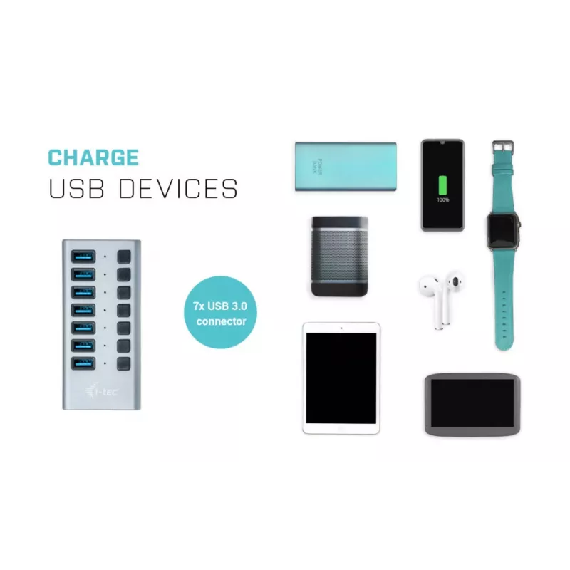 i-tec USB 3.0 Charging HUB 7port + Τροφοδοτικό 36 W
