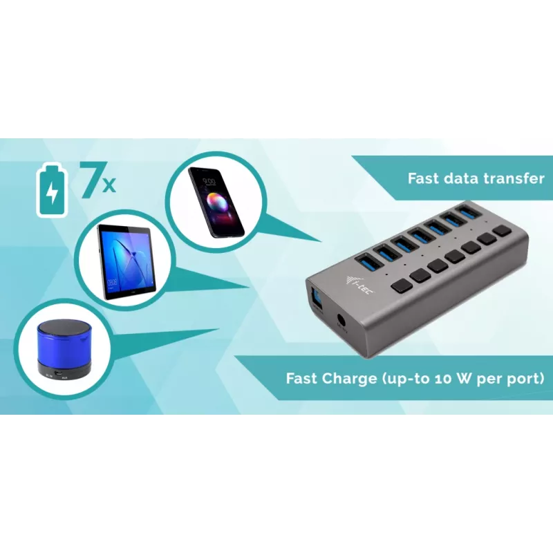i-tec USB 3.0 Charging HUB 7port + Τροφοδοτικό 36 W