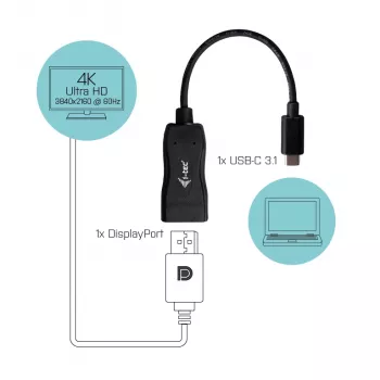 i-tec USB-C Display Port Αντάπτορας 4K/60 Hz