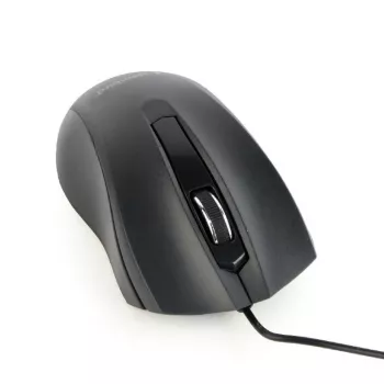 Ενσύρματο αμφίχειρο οπτικό ποντίκι Gembird MUS-3B-01 — USB Type-A, 1000 DPI, 3 κουμπιά, μαύρο