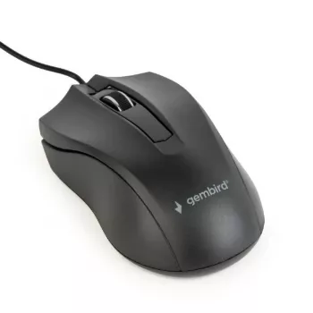 Ενσύρματο αμφίχειρο οπτικό ποντίκι Gembird MUS-3B-01 — USB Type-A, 1000 DPI, 3 κουμπιά, μαύρο