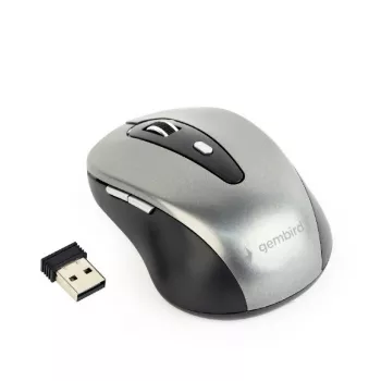 GEMBIRD Ασύρματο οπτικό ποντίκι MUSW-4B-04-BG – 4 κουμπιά Μαύρο/Spacegrau