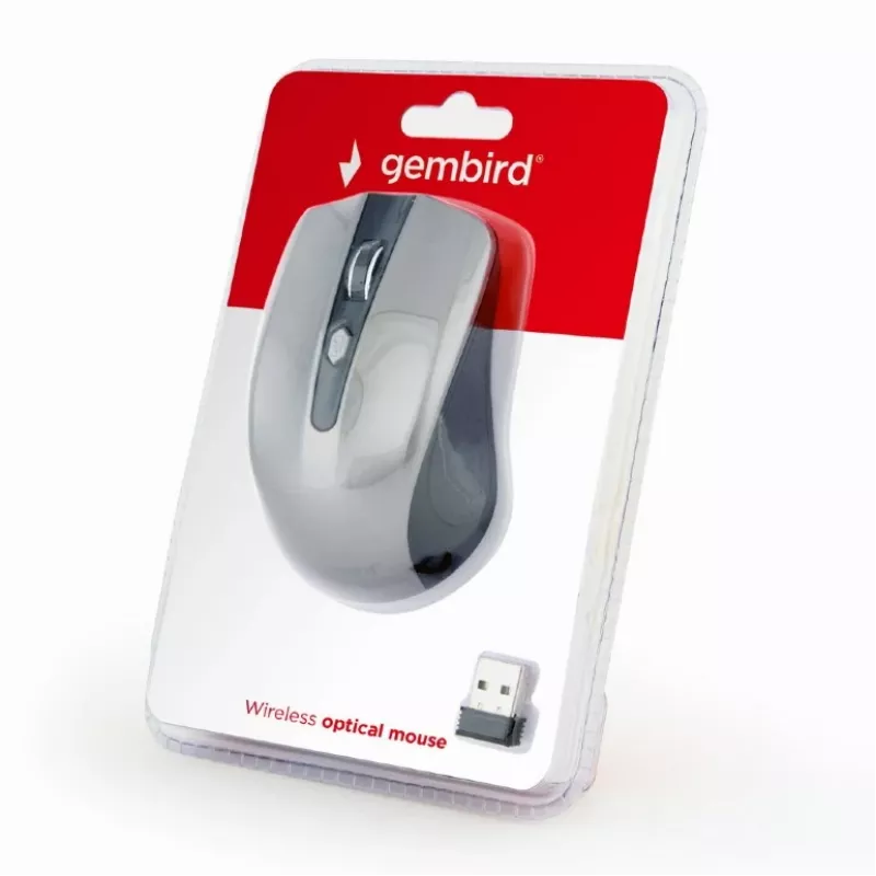 GEMBIRD Ασύρματο οπτικό ποντίκι MUSW-4B-04-BG – 4 κουμπιά Μαύρο/Spacegrau