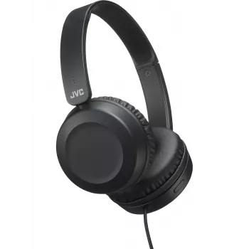 Headset JVC Powerful Sound Ενσύρματο On Ear Μαύρο, Ενσύρματο, 10 - 26000 Hz, Κλήσεις/Μουσική, 140 g, Headset, Μαύρο