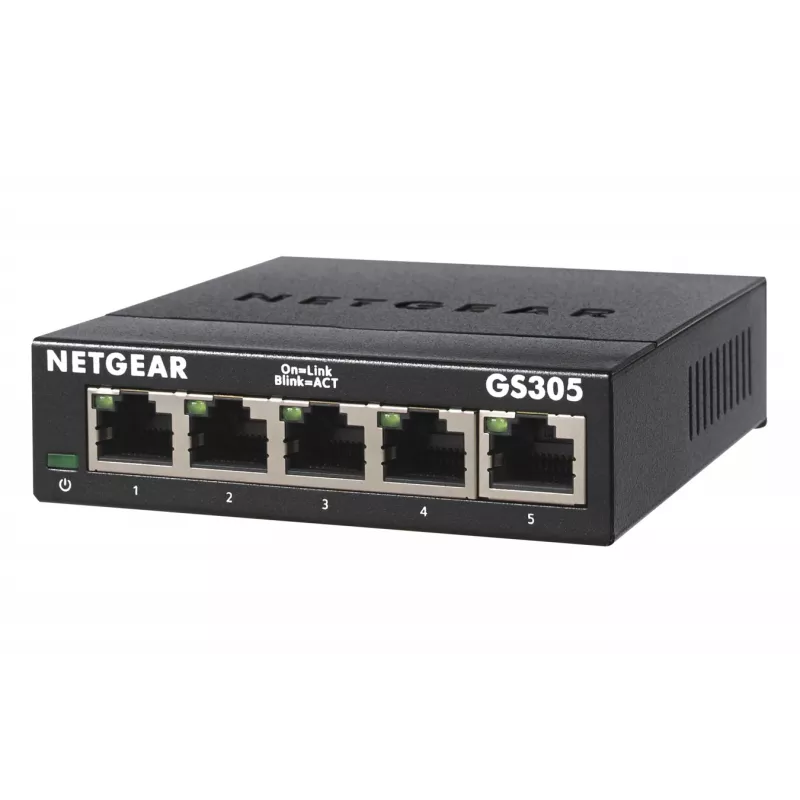 NETGEAR GS305 Unmanaged L2 Gigabit Ethernet (10/100/1000) Μαύρο